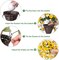 Artificial Fake Hanging Hibiscus Flowers Plants with Basket (Yellow)